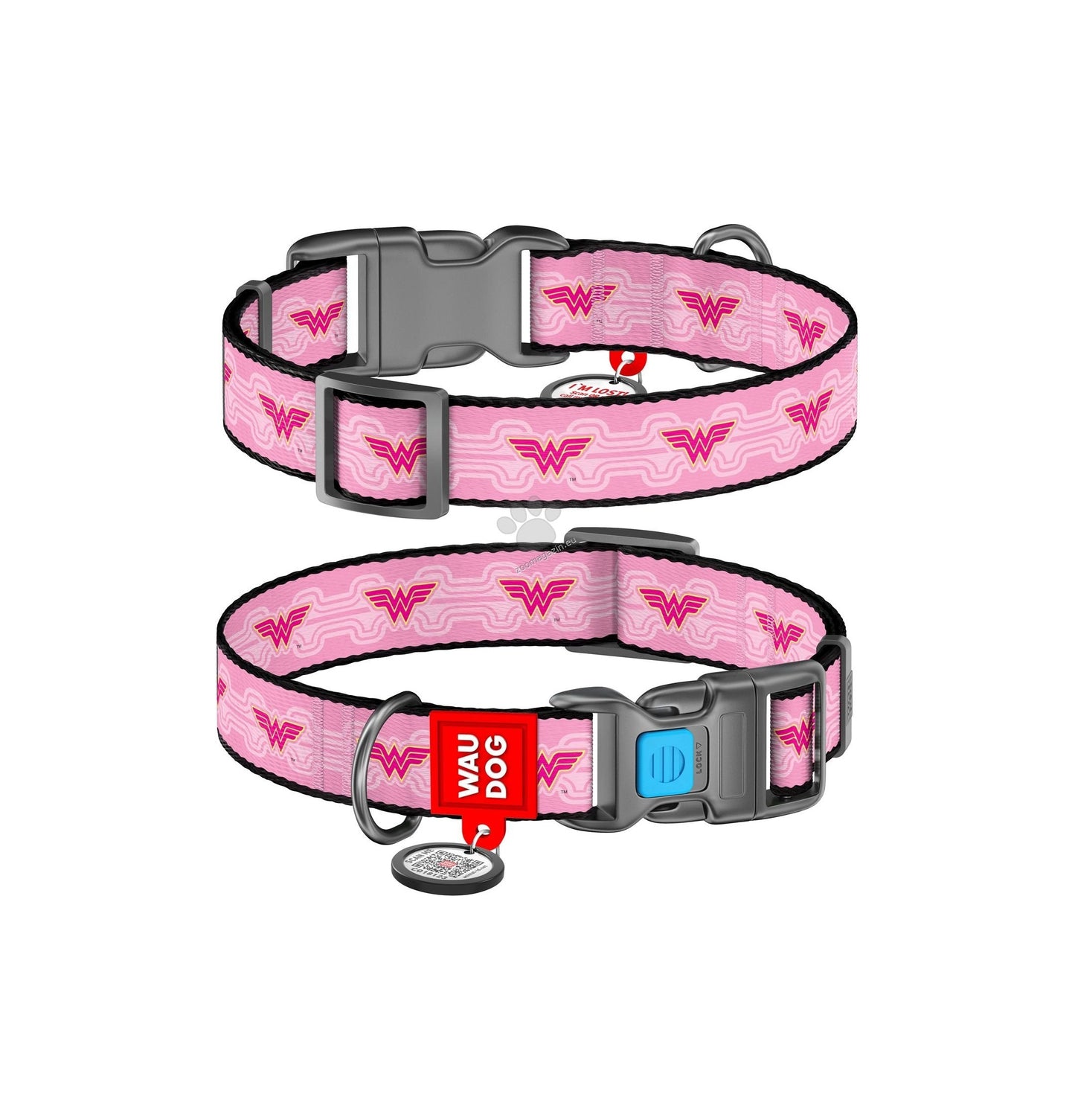 Collar Waudog Nylon Dog Leash Wonder Woman 1 - нашийник