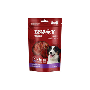 Enjoy Carnivore Real Duck Jerky Treats - лакомство за куче с патешко месо 100 гр