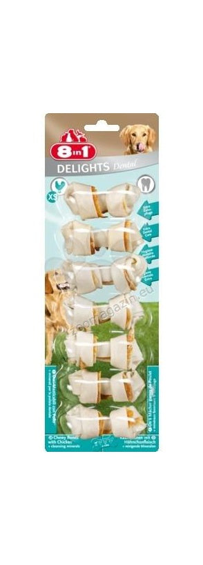 8in1 Delights Dental - деликатесен кокал за кучета