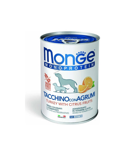 Monge Monoprotein Pate Turkey with Citrus Fruits - консерва с пуешко месо и цитрусови плодове 400 гр