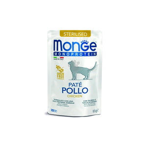 Monge Monoprotein Sterilised Cat Pate Chicken - пауч за кастрирани котки с пилешко месо и картофи 85 гр