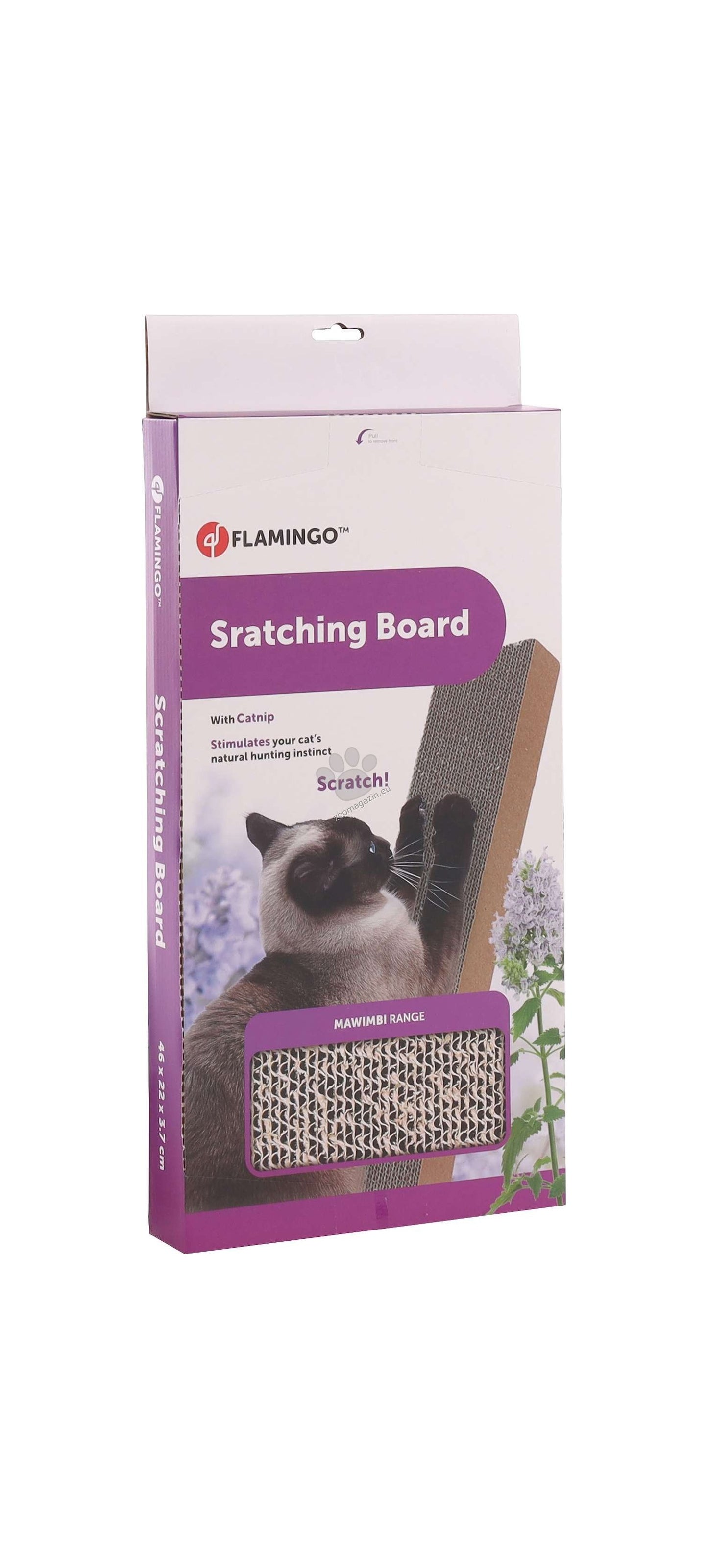 Flamingo Scratching cardboard Mawimbi Brown - драскалка за котка 46 / 22 / 3,7 см