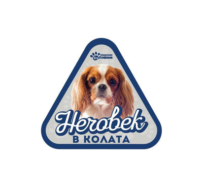 Кавалер Кинг Чарлз Шпаньол - стикер за кола