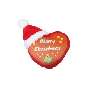 Nobby Xmas Plush Heart Cake With Catnip - коледно плюшено сърце с котешка трева 10 см