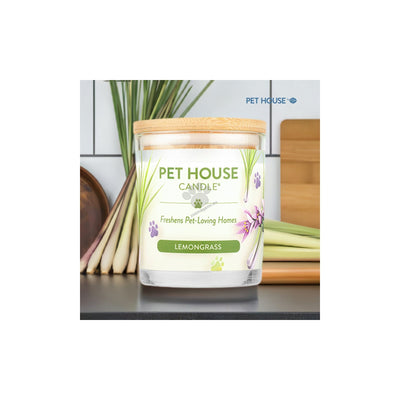 Pet House Candles Lemongrass - натурална свещ с аромат на лимонова трева 255 гр