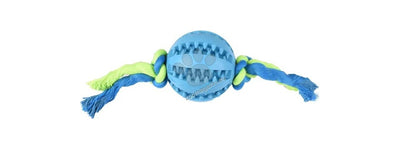 Flamingo Rubber Dental Ball with Rope - дентална топка за куче с въже 7 см.