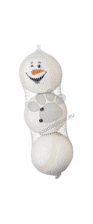 Nobby Xmas Tennis Ball Snowman - тенис топки, Снежен човек 6 см 3бр.
