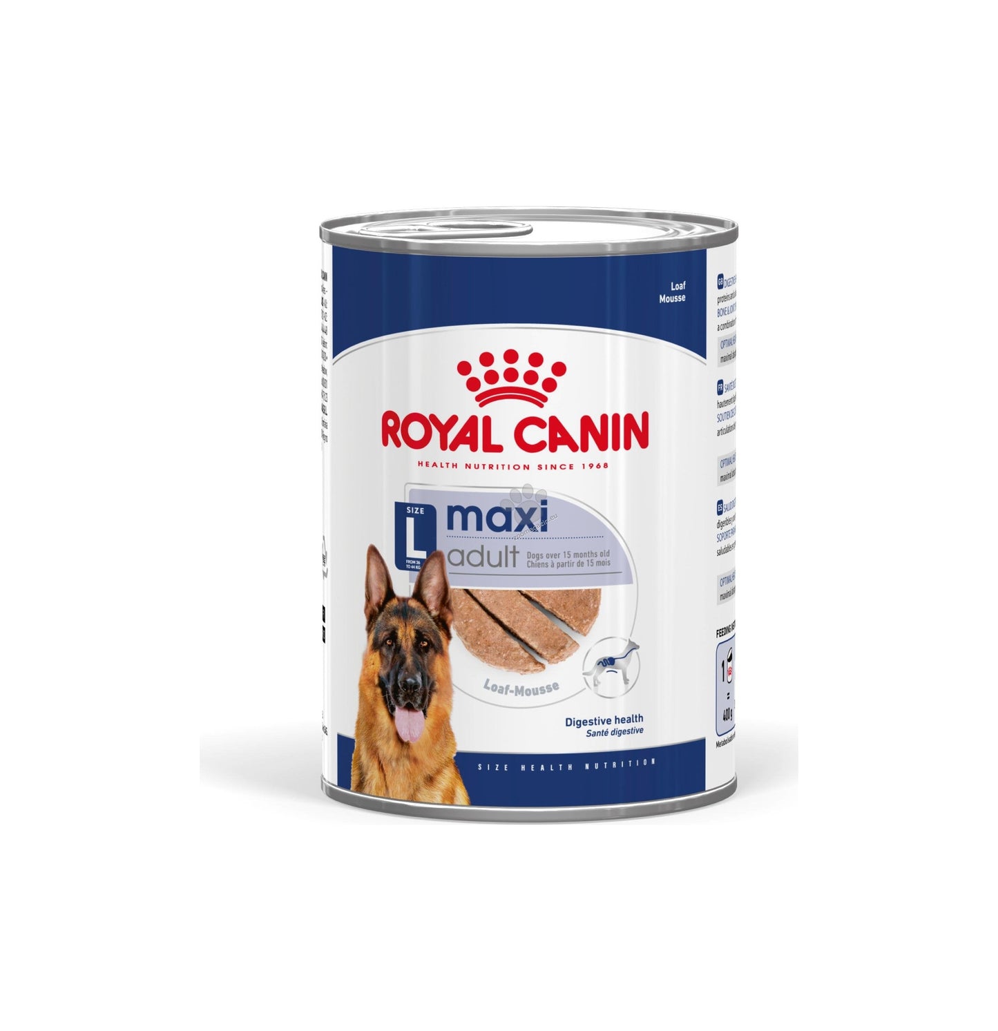 Royal Canin Maxi Adult Digestive Health - консерва за кучета в зряла възраст от едри породи (от 26 до 44кг)- от 15 месеца до 5 години 410 гр.