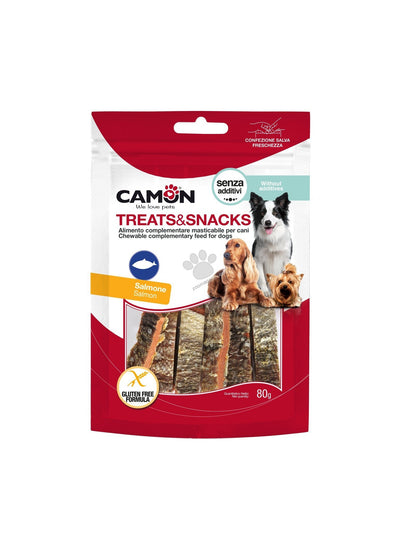 Camon Large Salmon Strips - лакомство за кучета със сьомга 80 гр