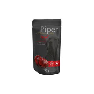 Piper Platinum Adult Beef - пауч за куче с говеждо месо и кафяв ориз, стек 10х150 гр
