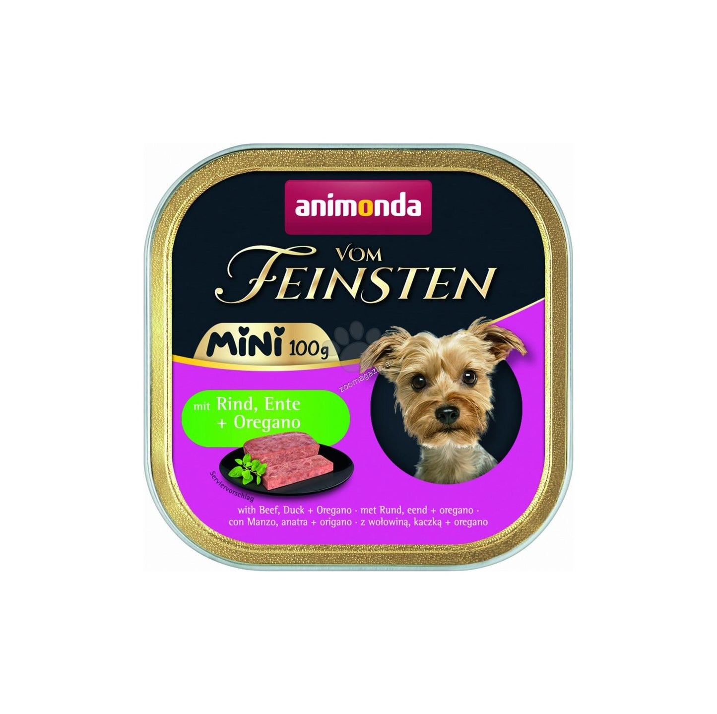 Vom Feinsten Mini Dog - за дребни породи кучета с говеждо, патешко и риган 100 гр
