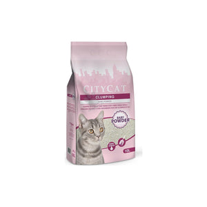 City Cat Clumping Baby Powder - бентонитова котешка тоалетна с аромат на бебешка пудра 10 литра