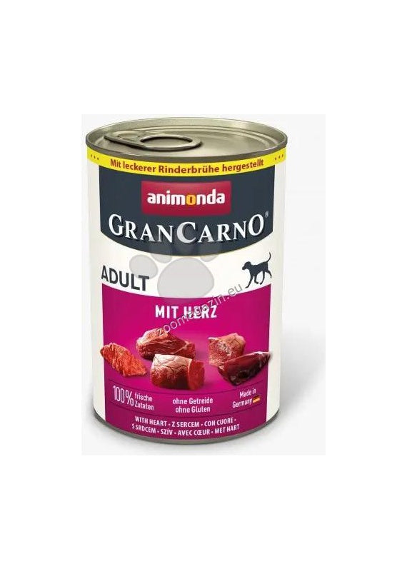 GranCarno Dog Adult - консервирана храна за кучета със сърчица 400 гр.