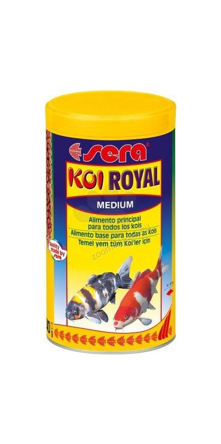 Sera - Koi Royal Medium - основна храна за млади кои и средни по размер езерни рибки 1000 мл.