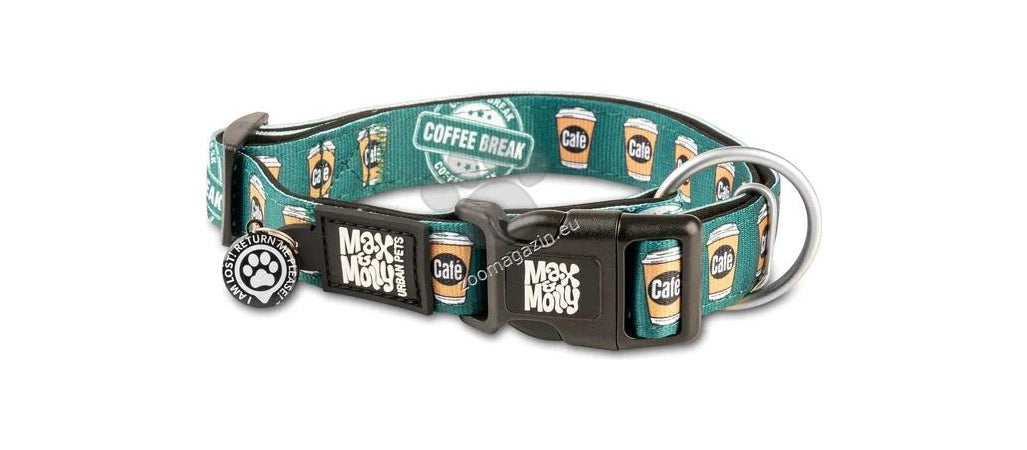 Max Molly Smart ID Coffee Break XS - нашийник с ID чип за сигурност 22 - 35 см. / 10 мм.