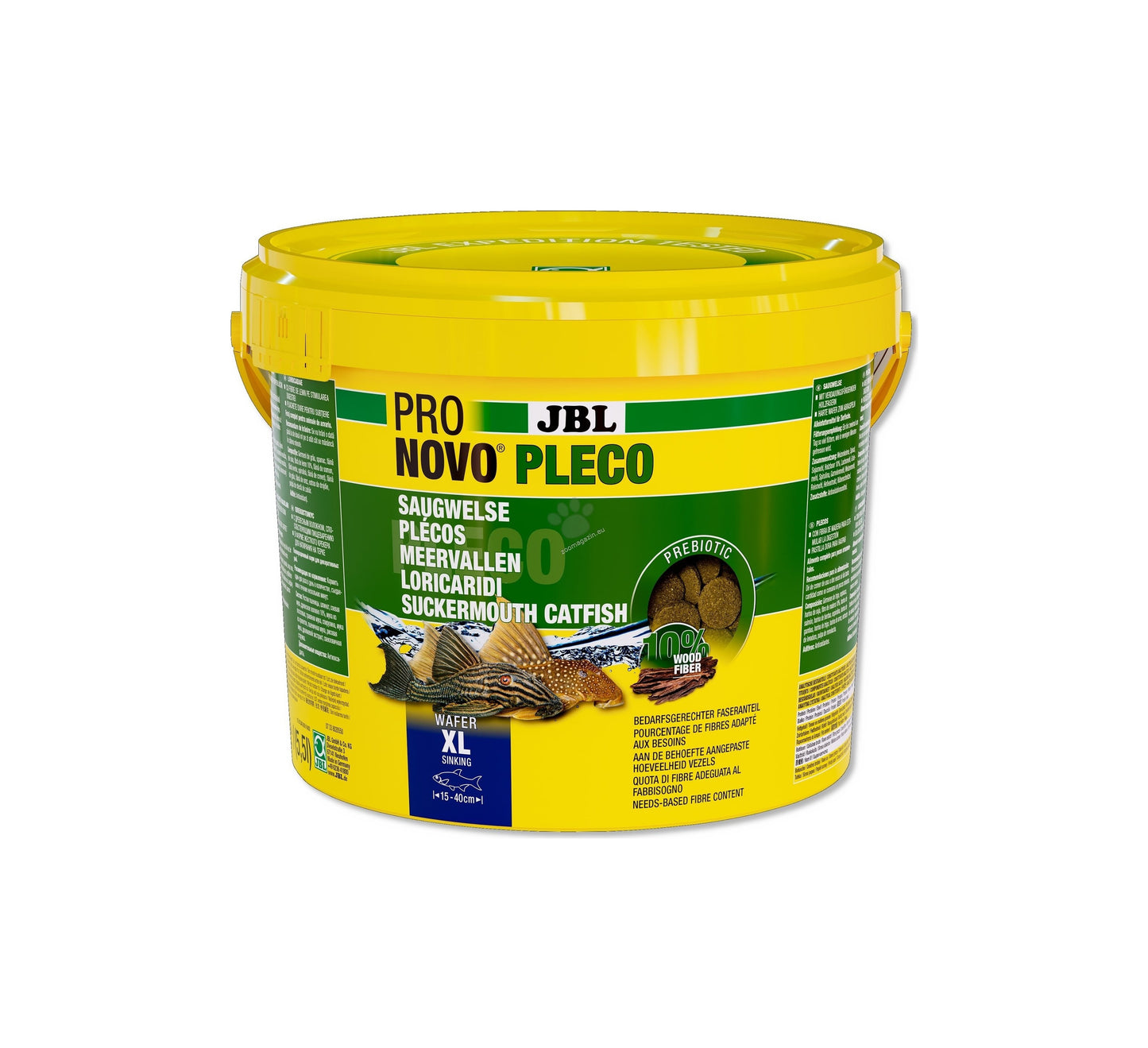 JBL Pronovo Pleco Wafer XL - чипс (таблетки) от водорасли за сомчета, съдържащ дъвесина, за рибки с дължина 15-40 см.