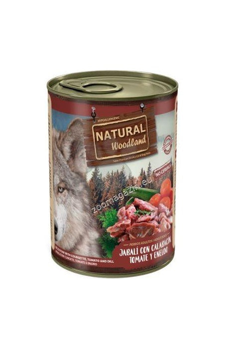 Natural Woodland - консерва за куче с диво прасе, тиквички, домат и копър 400 г