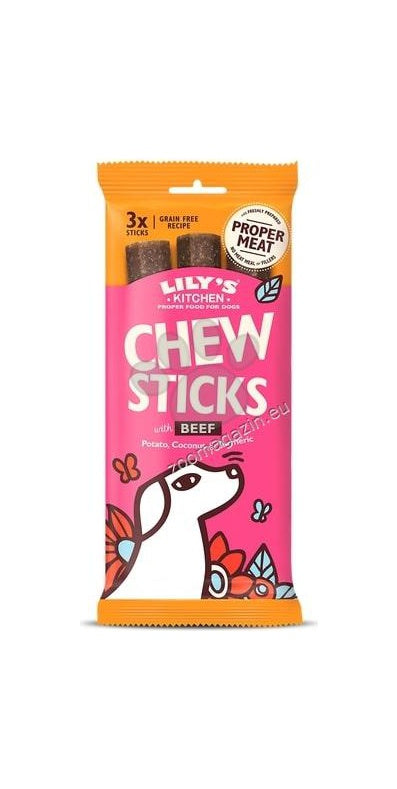 Lilys Kitchen Chew Sticks Beef - солети от говеждо за куче 120 гр.