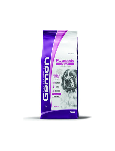 Gemon Dog Adult Pork and Rice - суха храна за кучета със свинско месо и ориз 15 кг