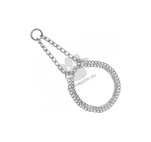 Nobby Chains Choker Two Rows Chrome - строг нашийник 40х Ø 2 см