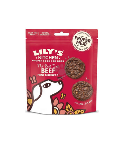 Lilys Kitchen Dog The Best Ever Beef Mini Burgers - сушено лакомство с говеждо 70 гр.