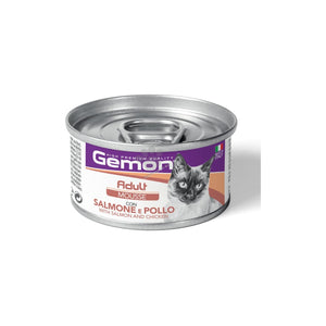 Gemon Cat Adult Mousse With Salmon and Chicken - мус за котки с пилешко месо и сьомга 85 гр