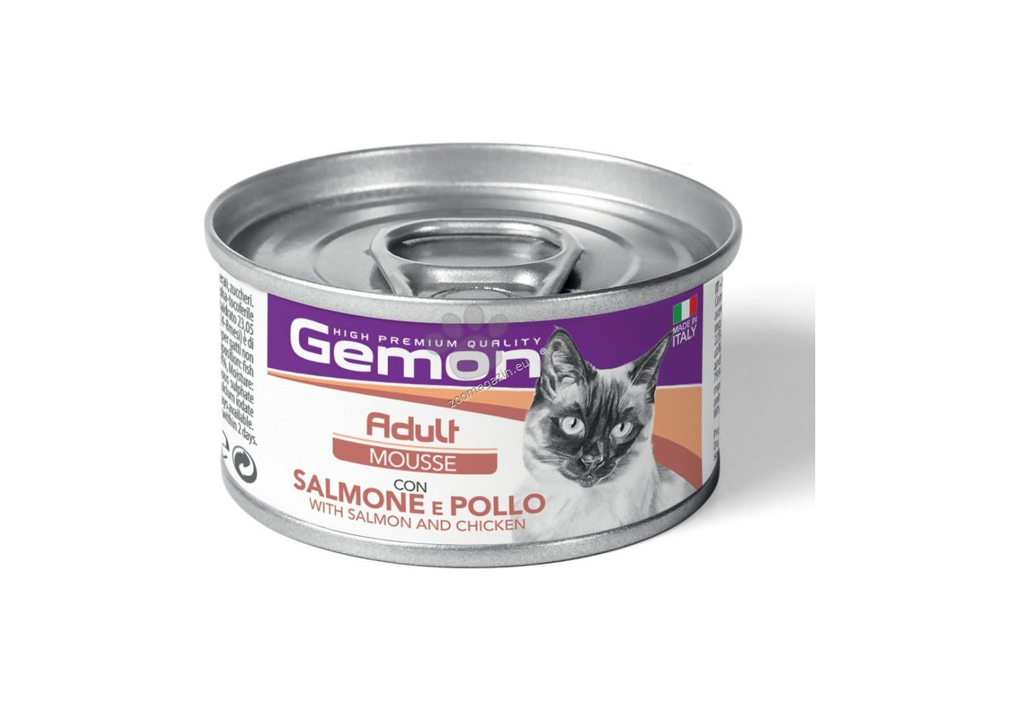 Gemon Cat Adult Mousse With Salmon and Chicken - мус за котки с пилешко месо и сьомга 85 гр