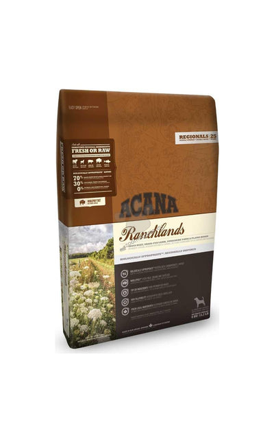 Acana - Grain Free Ranchlands - с червени меса, подходяща за всички породи 11.4 кг.