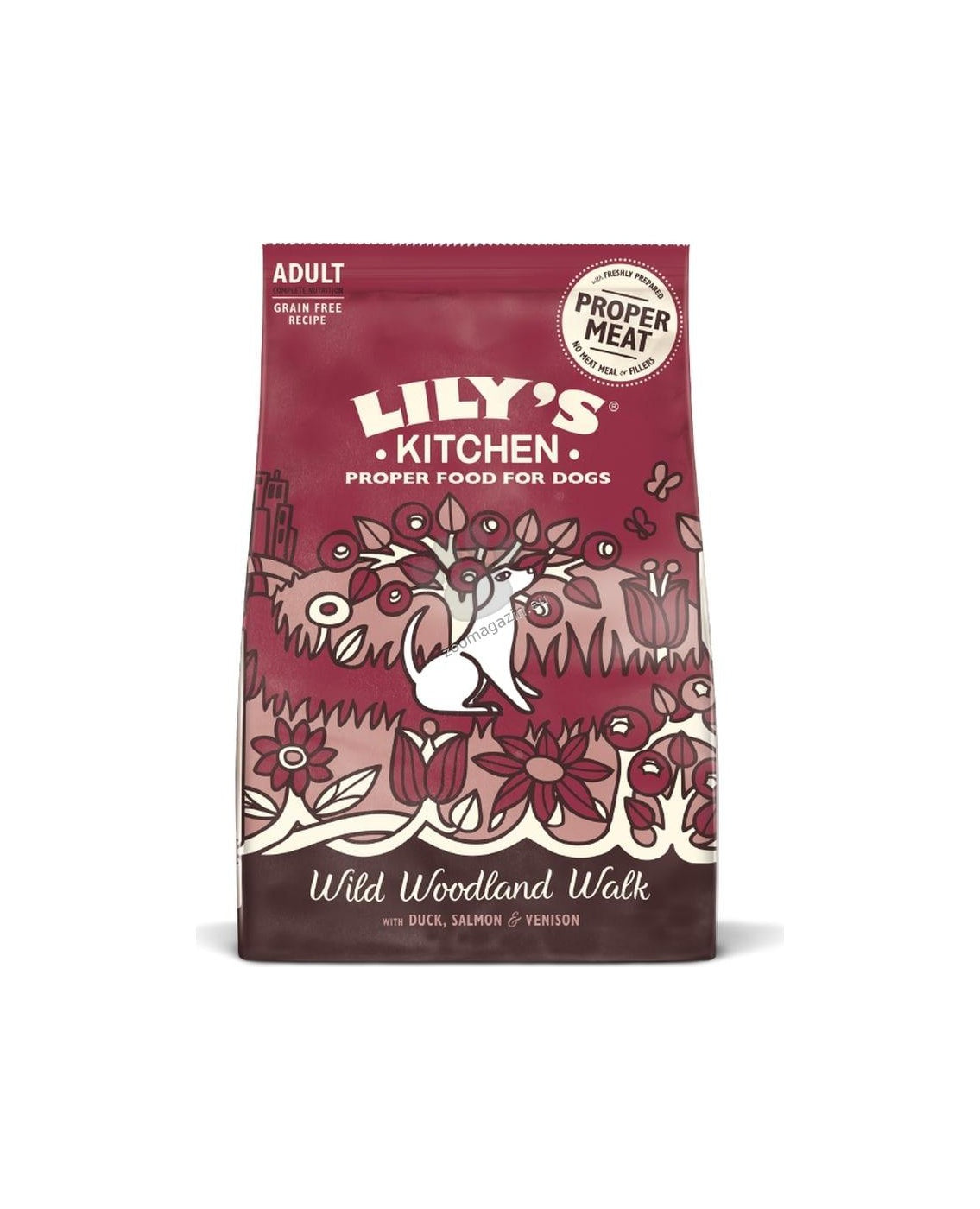 Lilys Kitchen Dog Wild Woodland Walk Adult - пълноценна храна с патешко и сьомга