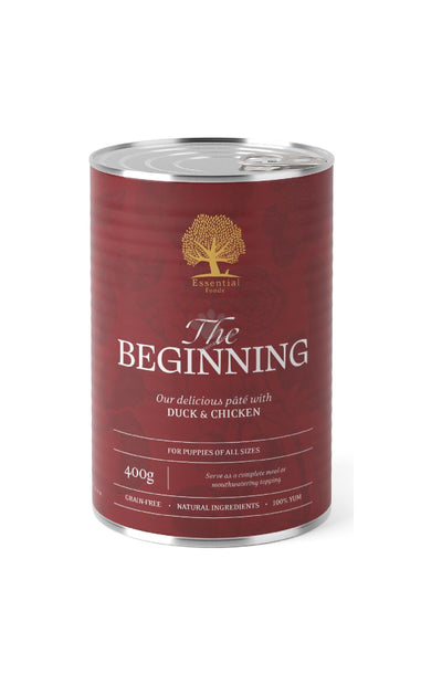 Essential The Beginning Pate - пастет за подрастващи кучета с пилешко и патешко 400 гр.
