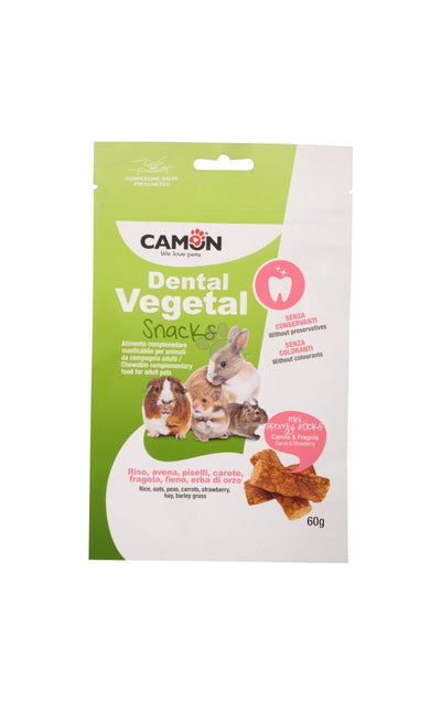 Camon Mini Spongy With Carrots and Strawberries - лакомство за гризачи 60 гр