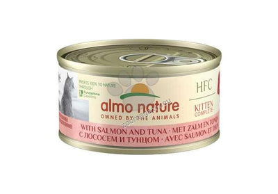 РАЗПРОДАЖБА Almo Nature HFC Complete Kitten with Salmon and Tuna - консерва за котенца със сьомга и риба тон 70 гр