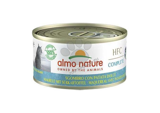Almo Nature HFC Complete with Mackerel and Sweet Potato - консерва за котки със скумрия и сладък картоф 70 гр