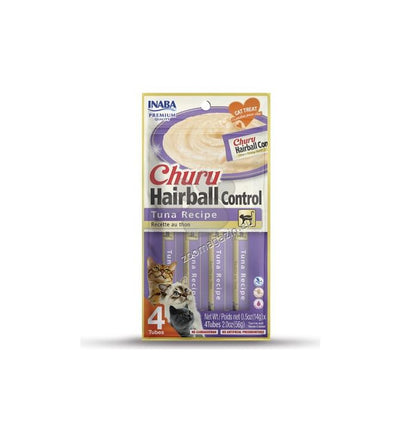 Inaba Churu Hairball Tuna - кремообразно лакомство контрол на космените топки с риба тон 4 х 14 грама
