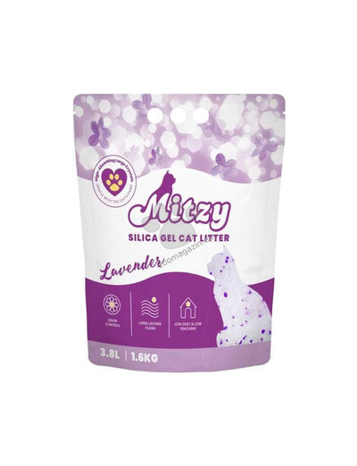 Mitzy Silicat Lavender - силиконова котешка постелка за тоалетна, лавандула 3.8 л