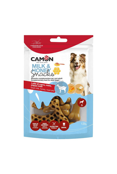 Camon Milk and Honey Bones - лакомство за куче с мляко и мед 150 гр