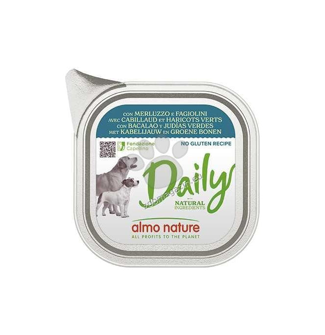 Almo Nature Daily with Cod and Green Beans - пастет за кучета с треска и зелен боб 100 гр