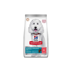 Hills Science Plan Canine Hypoallergenic Medium Adult – хипоалергенна суха храна за кучета от средни породи от 1 до 6 години със сьомга 2.5 кг.