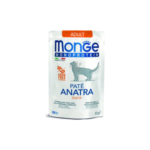 Monge Monoprotein Adult Cat Pate Duck - пауч за котки в зряла възраст с патешко месо и картофи 85 гр