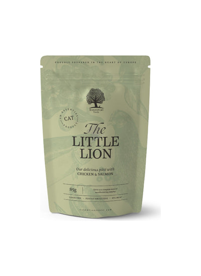 Essential The Little Lion - пауч за подрастващи котенца с пилешки филенца и сьомга 85 гр.
