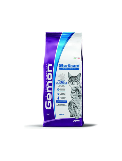 Gemon Sterilised Cat with Tuna and Salmon - суха храна за кастрирани котки с риба тон и сьомга 7 кг