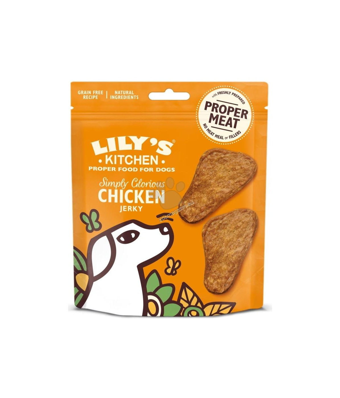 Lilys Kitchen Dog Simply Glorious Chicken Jerky - сушено лакомство с пилешко 70 гр.
