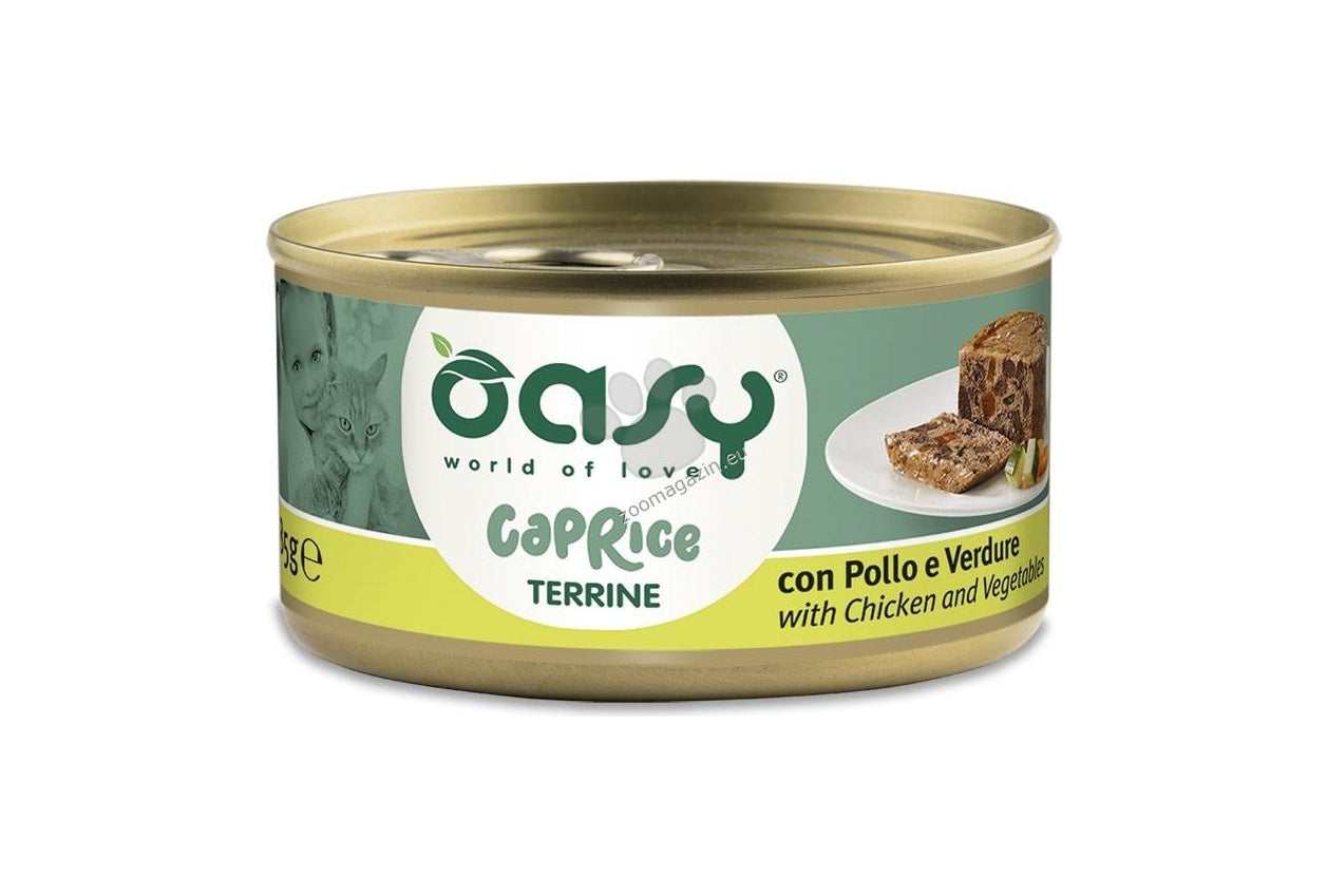 Oasy Caprice Terrine with Chicken and Vegetables - терин за котки с пилешко месо и зеленчуци 85 гр.