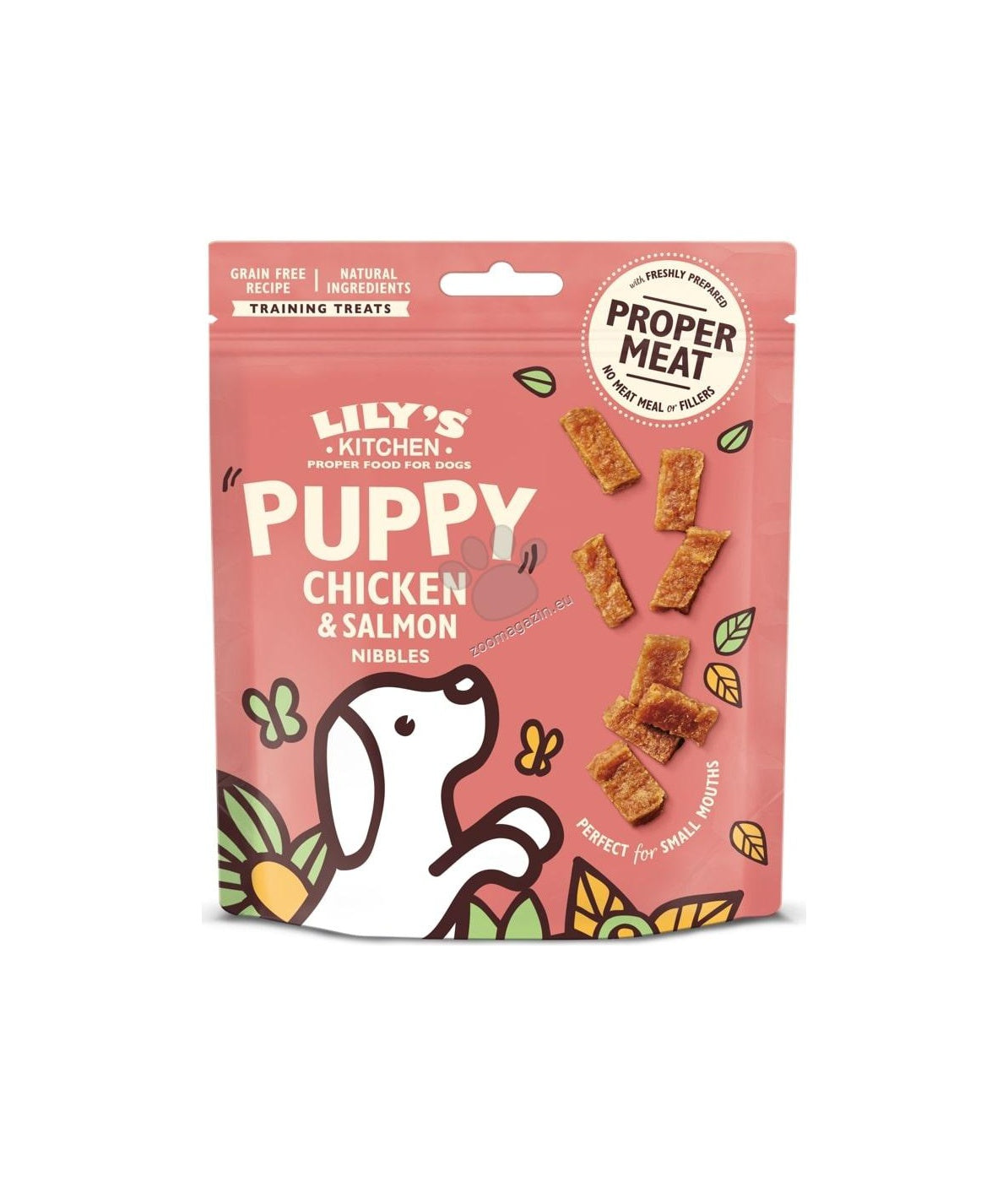Lilys Kitchen Dog Puppy Chicken & Salmon Nibbles - лакомство на хапки с пилешко 70 гр.
