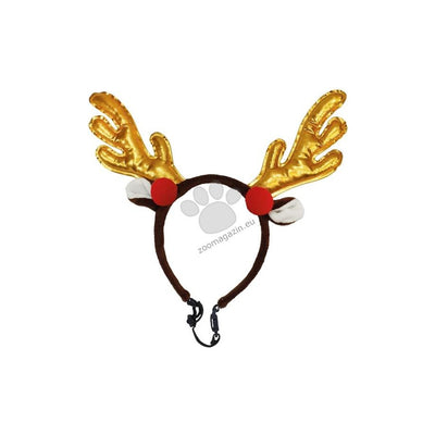 Nobby Xmas reindeer horns golden - коледни рога, златни 15 см.