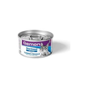 Gemon Sterilised Cat Mousse with Tuna and Pork – мус за кастрирани котки с риба тон и свинско месо 85 гр