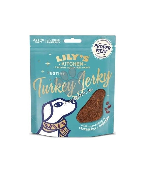 Lilys Kitchen Festive Christmas Turkey Jerky - лакомство с пуешко месо 70 гр