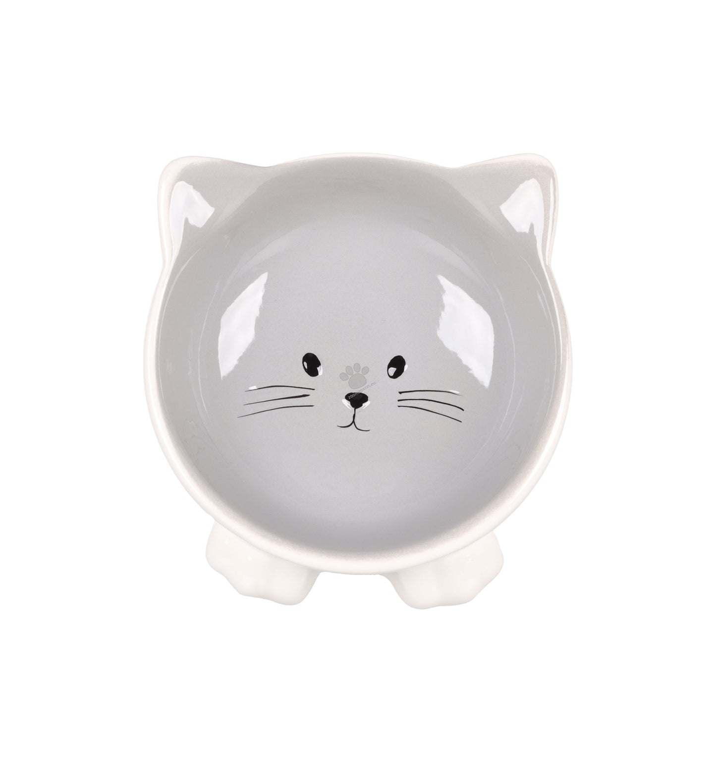 Flamingo Feeding and Drinking Bowl Puzi - купичка за котки, сива, 125 мл