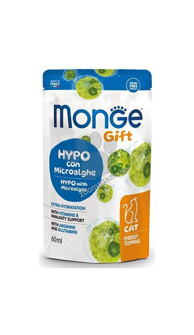 Monge Gift Energy Topping Hypo - енергиен топинг за котки, хипоалергенен с микроводорасли 60 мл.