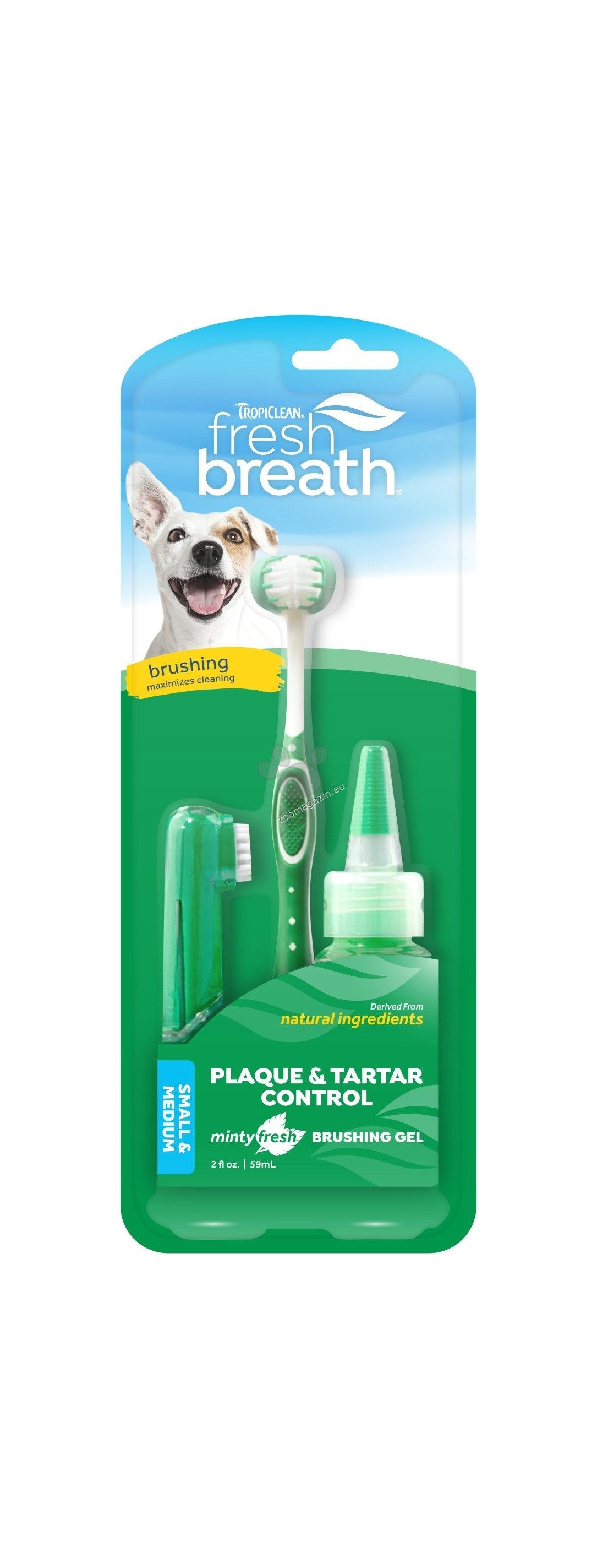 Tropiclean Oral Care Kit for Small Breed - комплект за поддържане на висока устна хигиена, за малки породи кучета 59 мл.